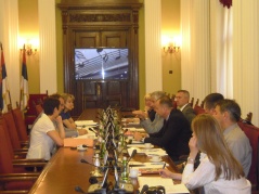 10 July 2012 The delegation of the Secretariat of the Parliamentary Assembly of Bosnia and Herzegovina talks to the employees of the National Assembly Service